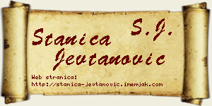 Stanica Jevtanović vizit kartica